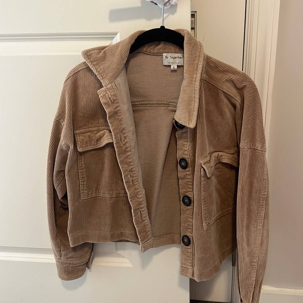 Cordoury tan crop jacket!